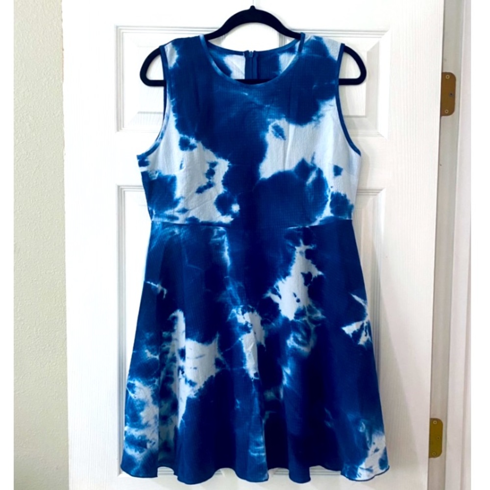 Blue Sky Tie-Dye Skater Dress - Picture 4 of 4